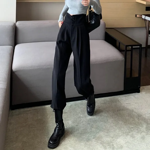 High Waist Harem Casual Overalls Trousers