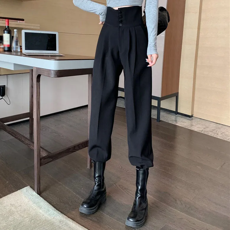 High Waist Harem Casual Overalls Trousers