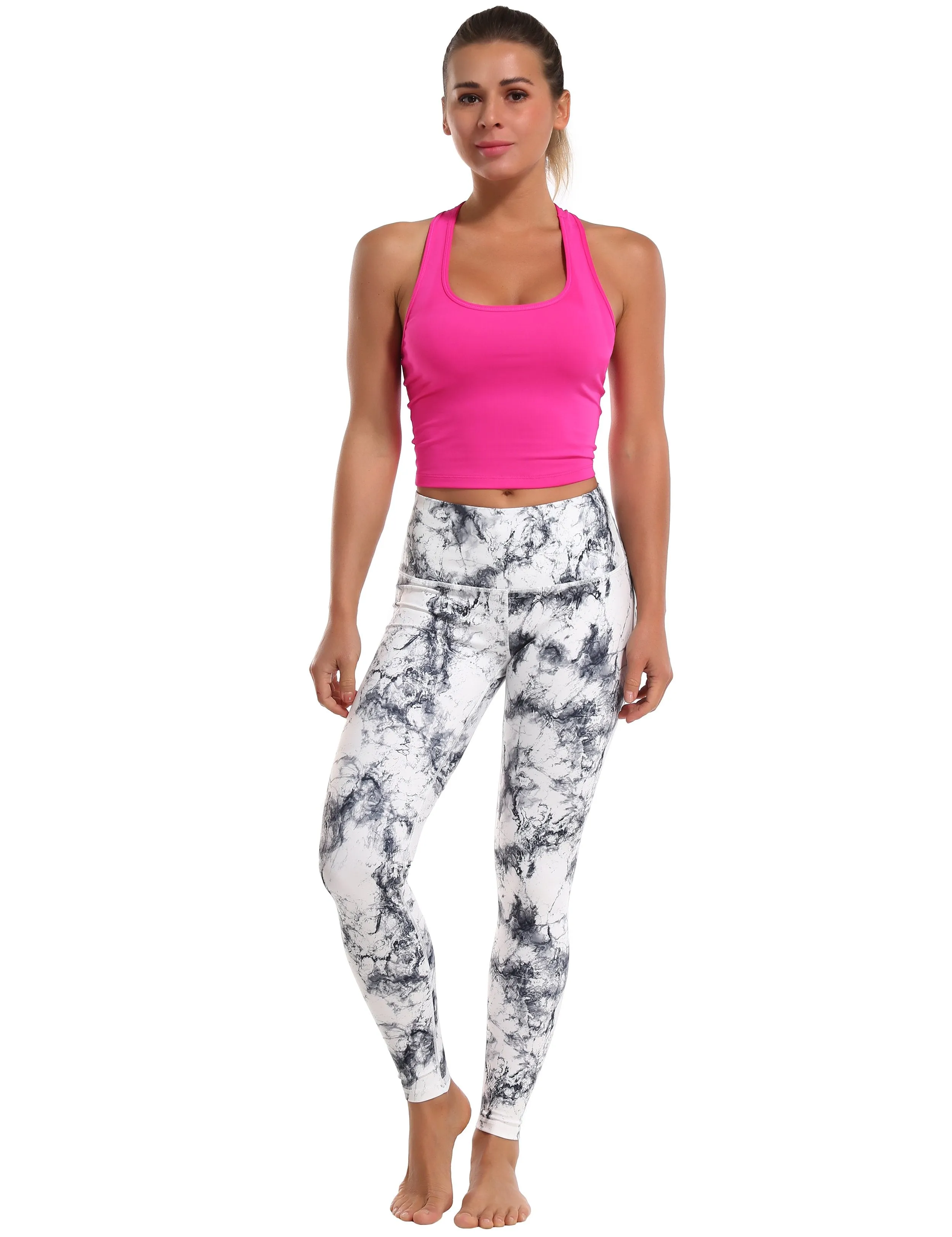 High Waist Yoga Pants arabescato ins