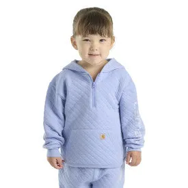 Infant/Toddler Long Sleeve Quilted Jersey 1/2 Zip Sweatshirt - Pale Iris