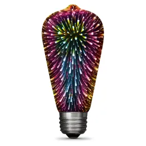 Infinity 3D Fireworks Effect LED ST19 Lightbulb