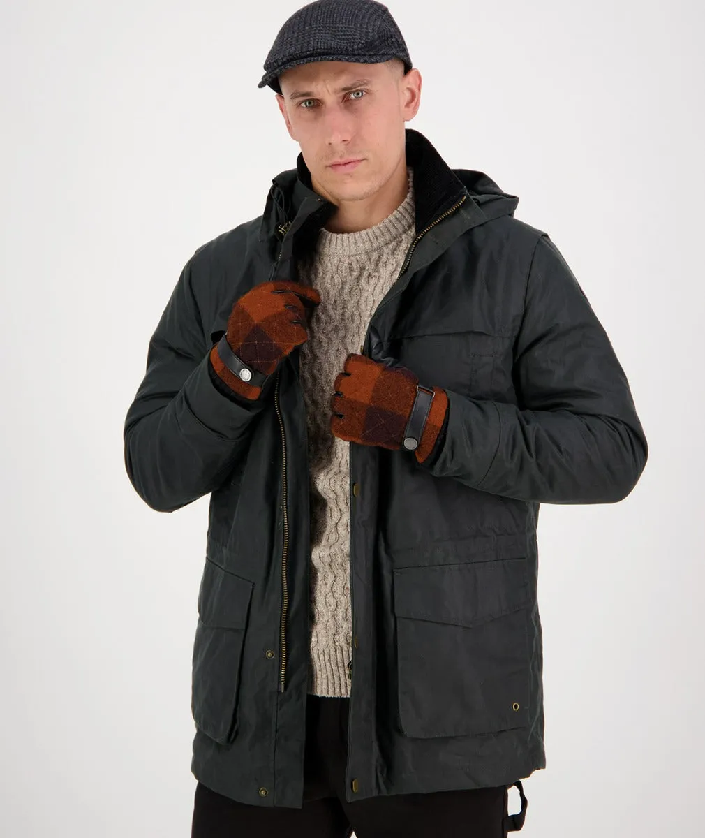 Jacks Point Leather Glove - Cedar Check