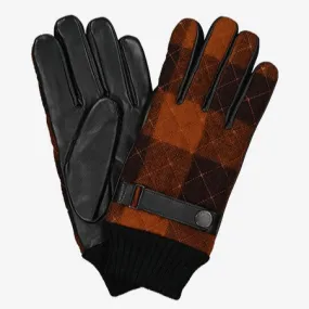 Jacks Point Leather Glove - Cedar Check