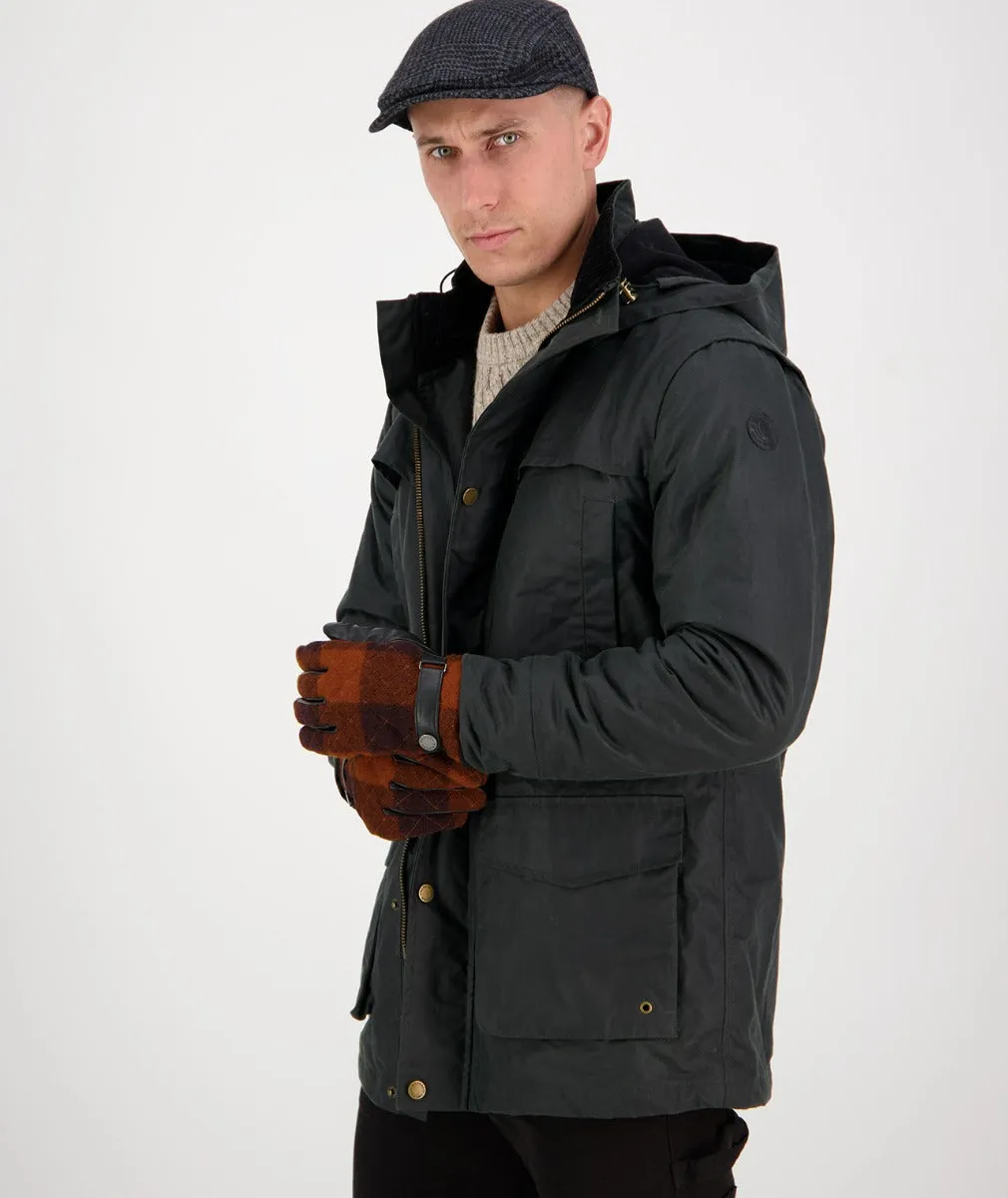 Jacks Point Leather Glove - Cedar Check