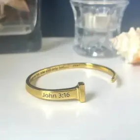 John 3:16 Gold Cuff