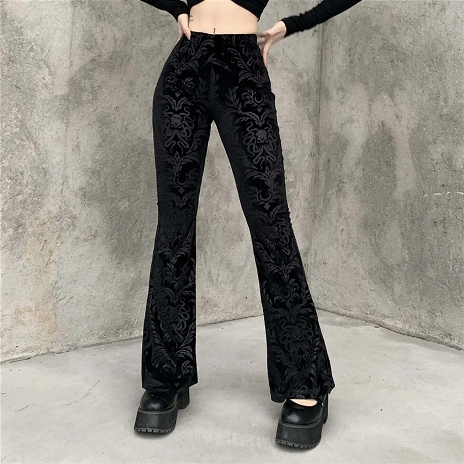 JuliaFashion - 2024 Vintage Gothic High Waist Baggy Jeans