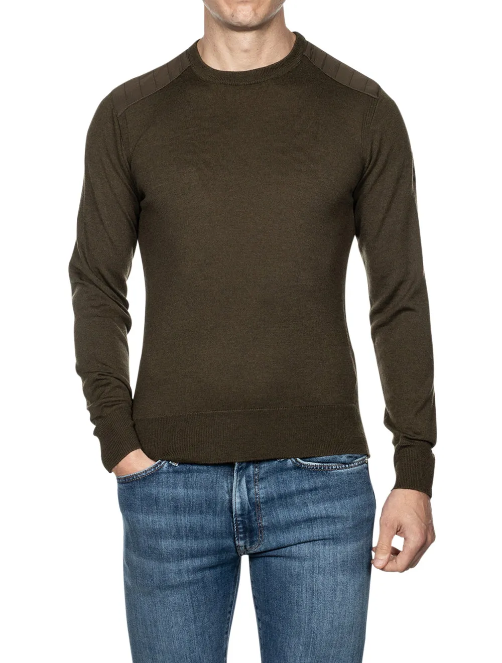 Kerrigan Crew Neck Jumper Olive