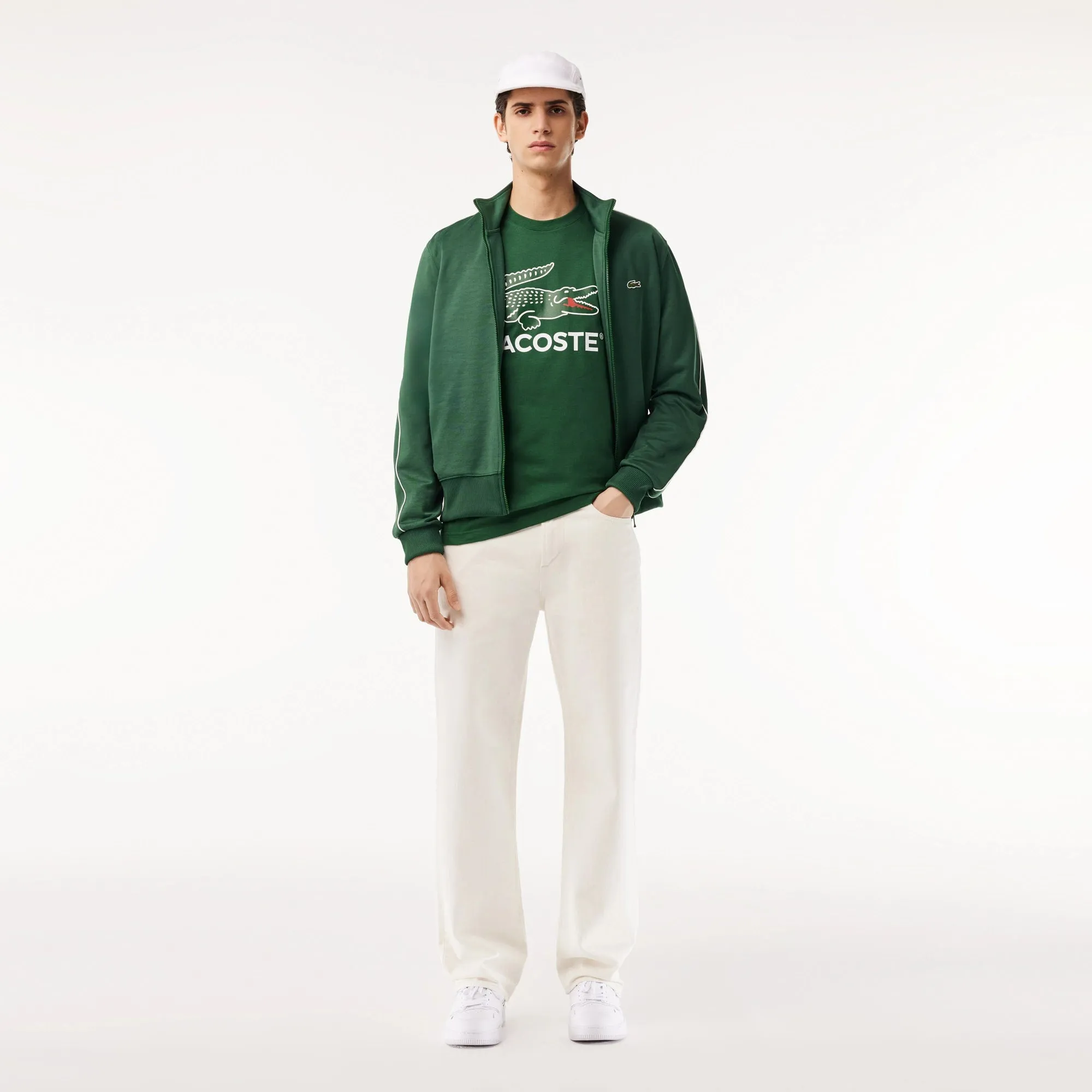 Lacoste Men's Cotton Jersey Signature Print T-Shirt