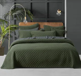 Lester Coverlet Set Range Olive