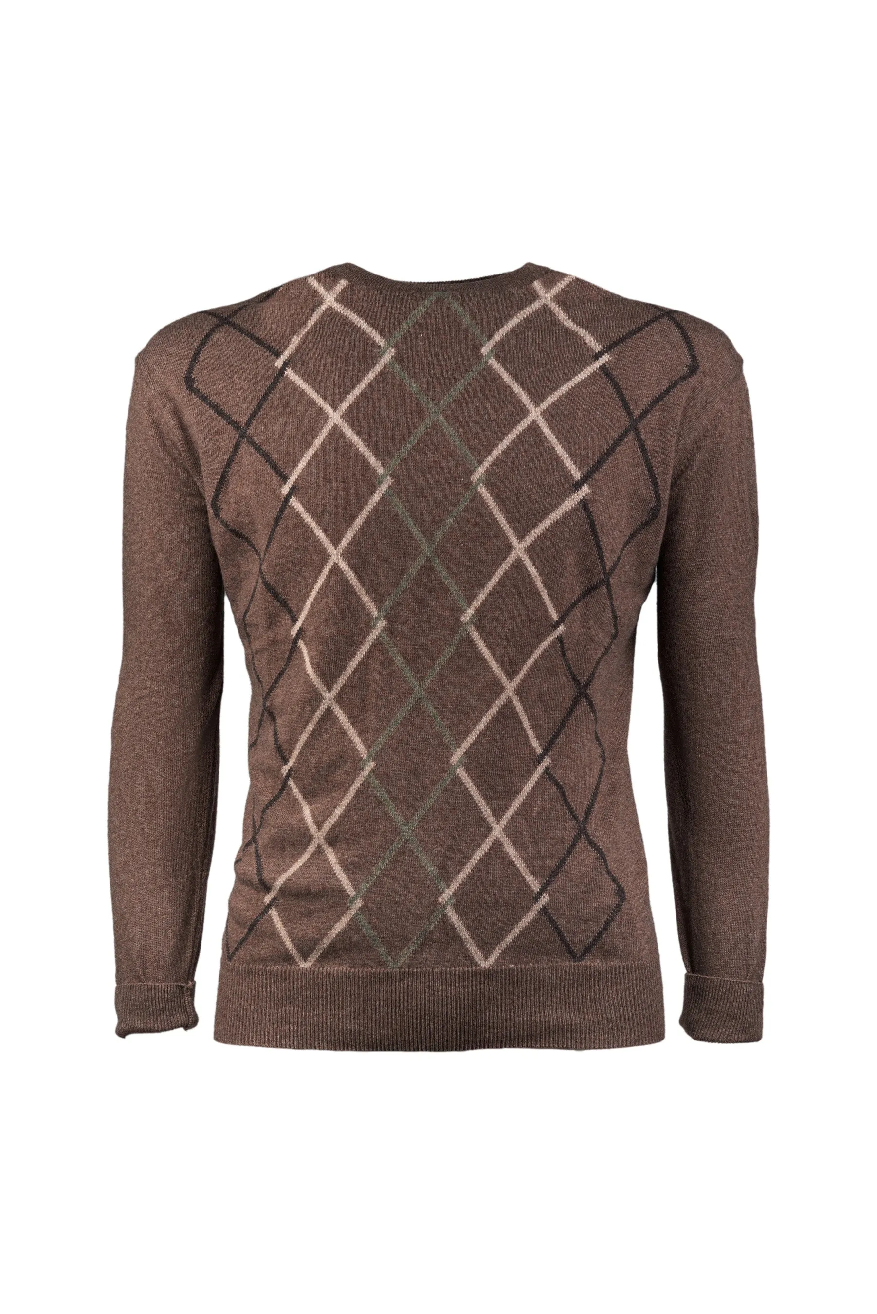 Light Brown Diamond Crewneck Sweater