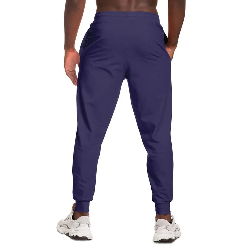 Medium Dark Blue Joggers | Unisex | with PLUS sizes | Medium Dark Pastel Blue | C60M60Y0K60