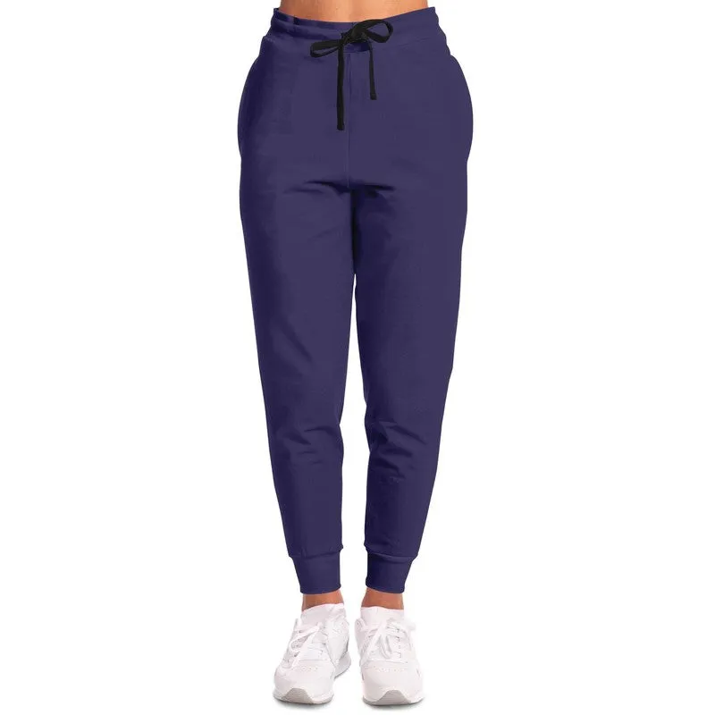 Medium Dark Blue Joggers | Unisex | with PLUS sizes | Medium Dark Pastel Blue | C60M60Y0K60