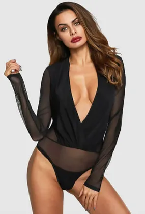 MENA - SHEER DRAPE BODYSUIT