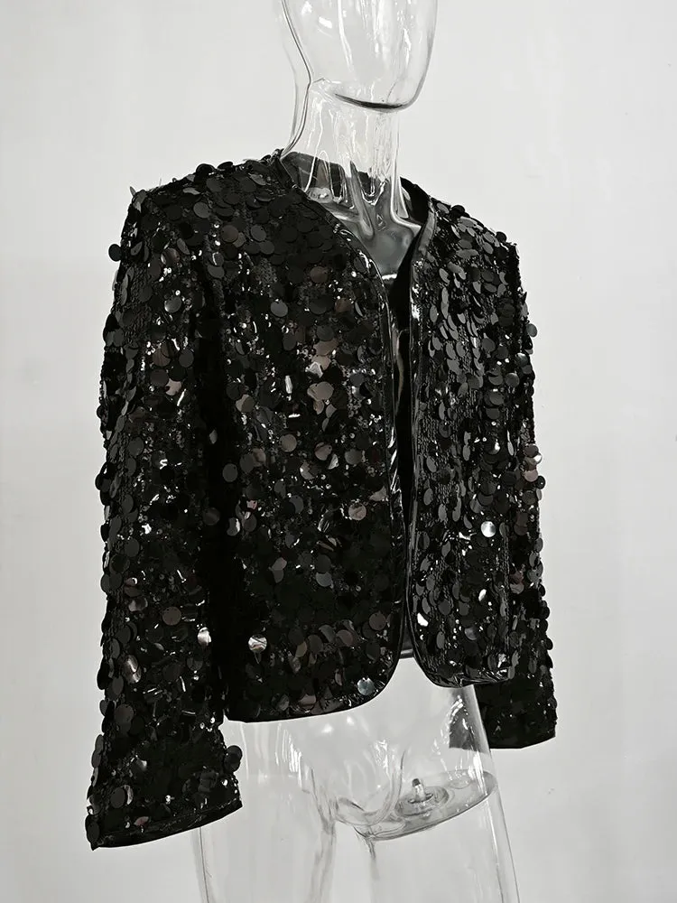 Men's Designer Elegant Sequin Coat Blazer