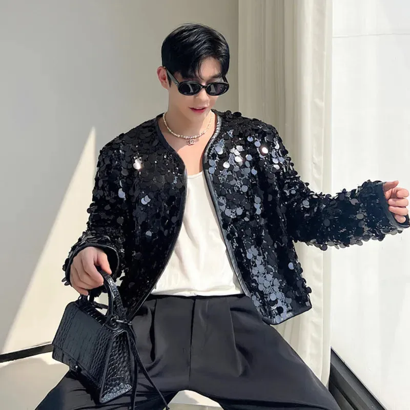 Men's Designer Elegant Sequin Coat Blazer