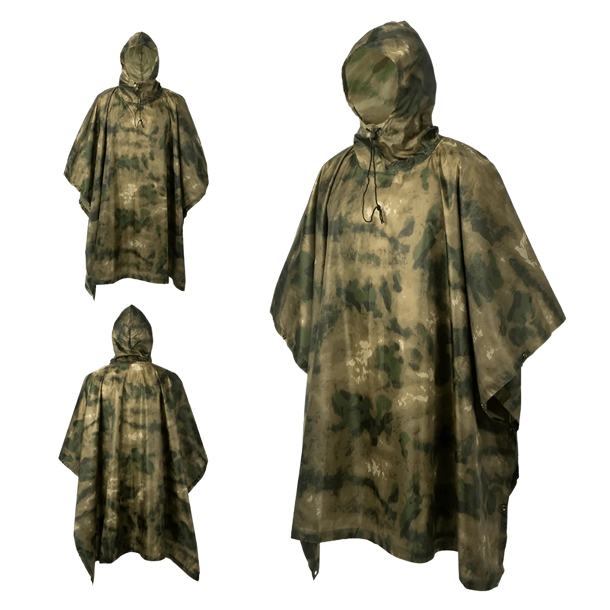 Military Impermeable Men's Camo Rain Poncho Waterproof Zipper Rain Coat Men's Raincoat Motorcycle Rain Poncho