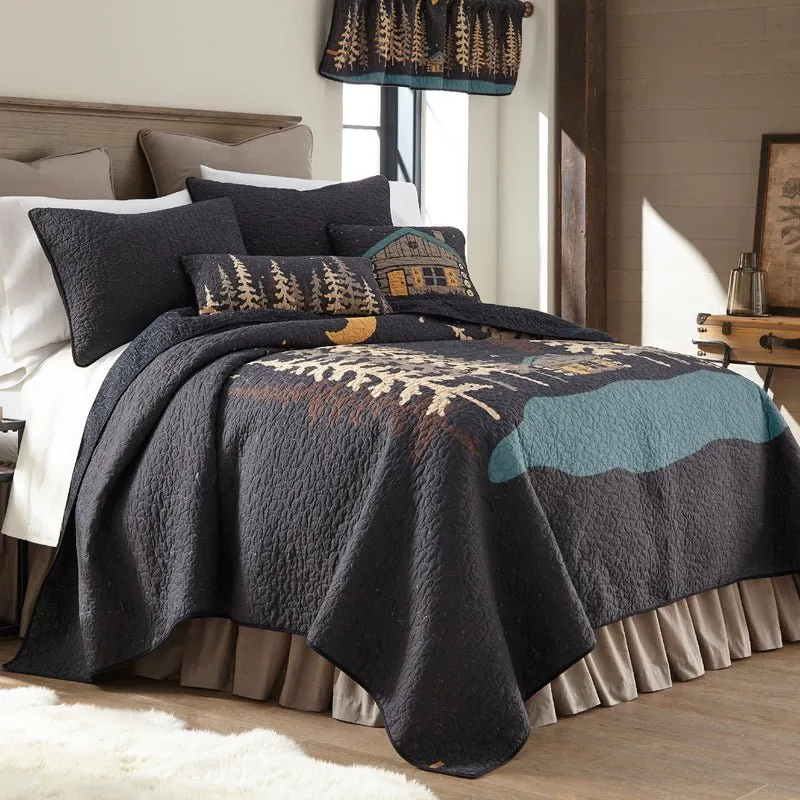 Moonlit Cabin Quilted Bedding Set - King