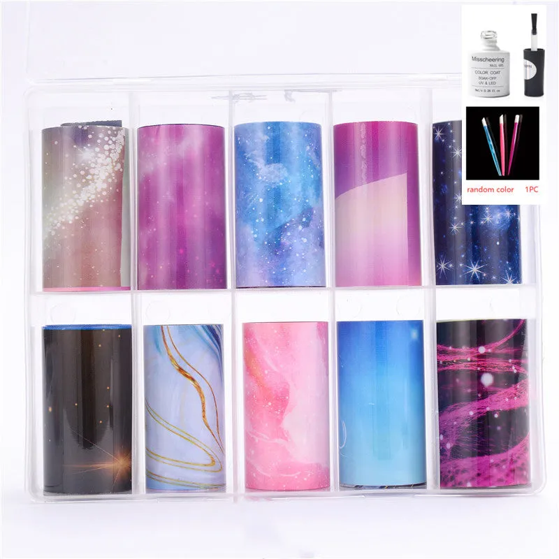 Nail Art Transfer Foils Set Of 12