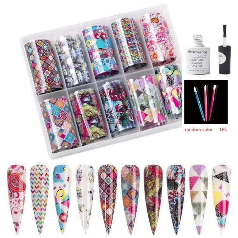 Nail Art Transfer Foils Set Of 12