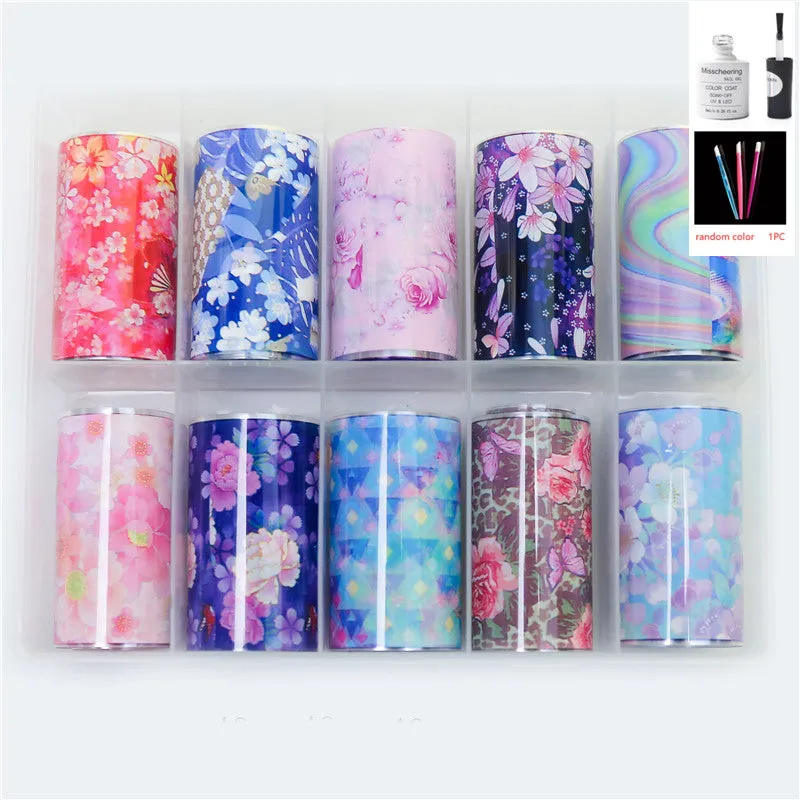 Nail Art Transfer Foils Set Of 12