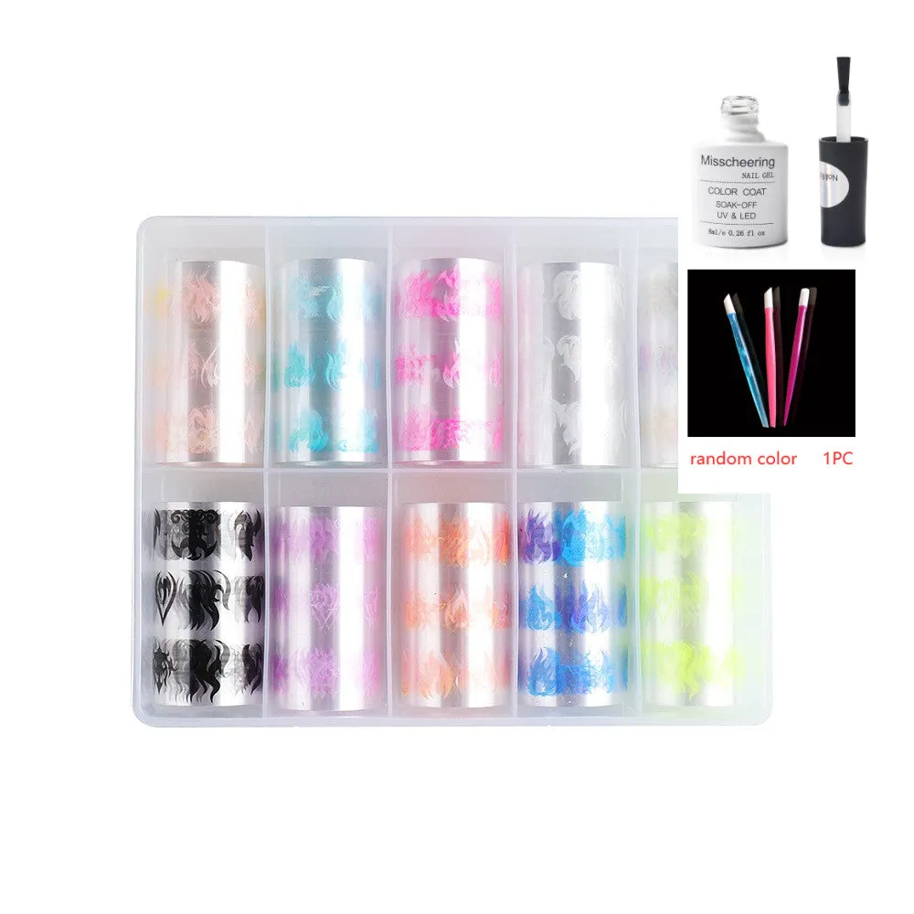 Nail Art Transfer Foils Set Of 12