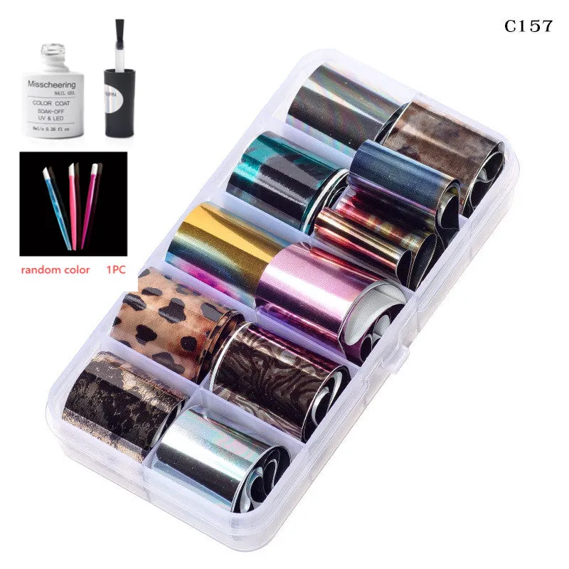 Nail Art Transfer Foils Set Of 12