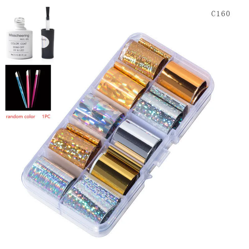 Nail Art Transfer Foils Set Of 12