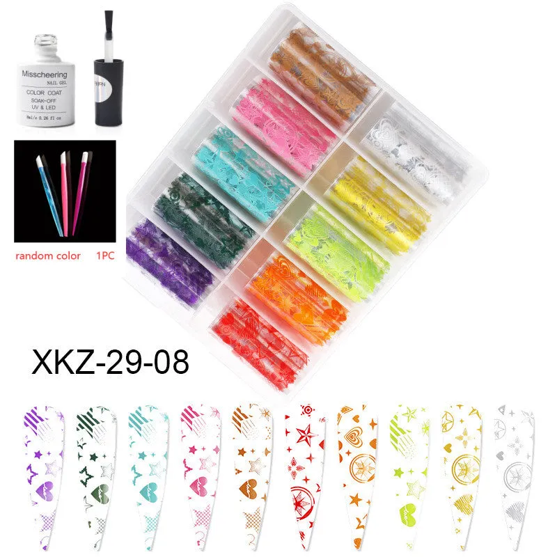 Nail Art Transfer Foils Set Of 12