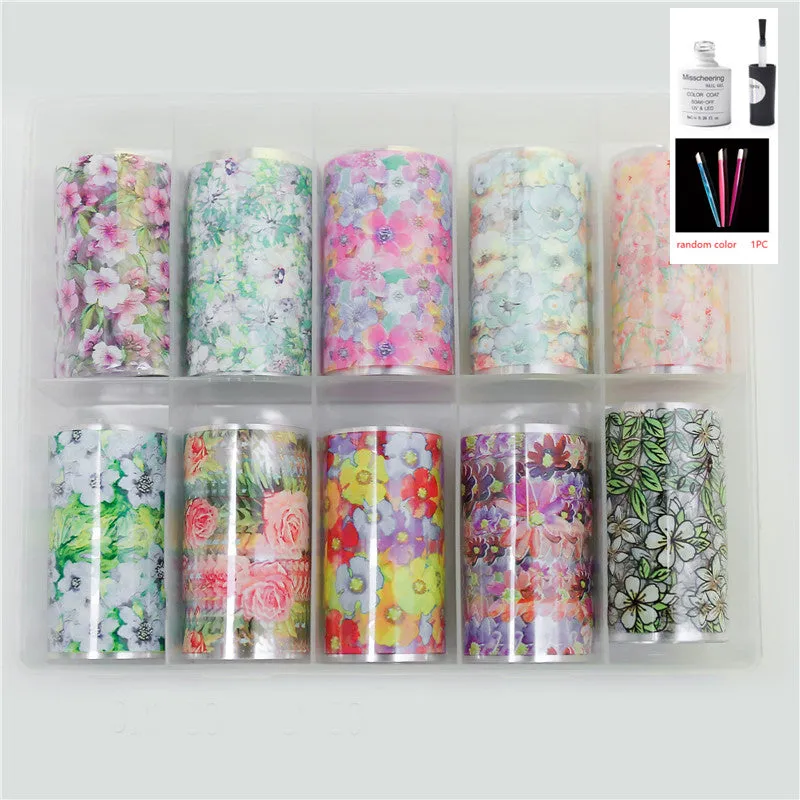 Nail Art Transfer Foils Set Of 12