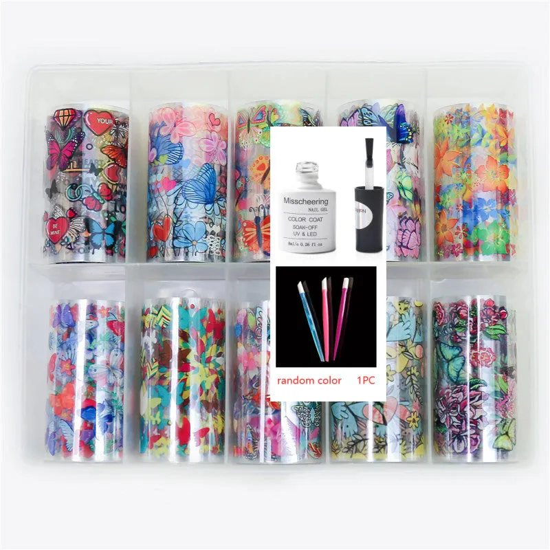 Nail Art Transfer Foils Set Of 12