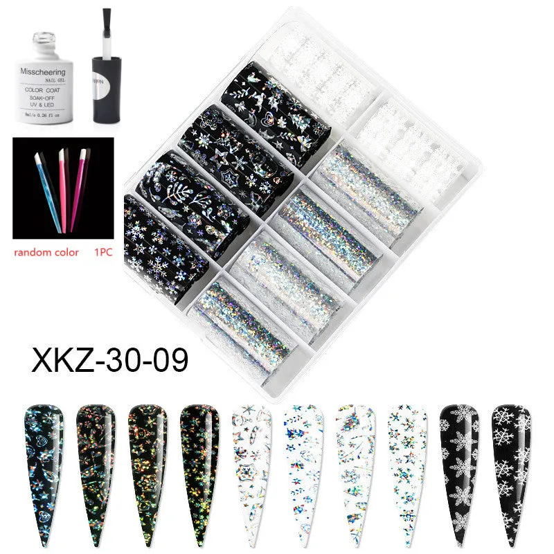 Nail Art Transfer Foils Set Of 12