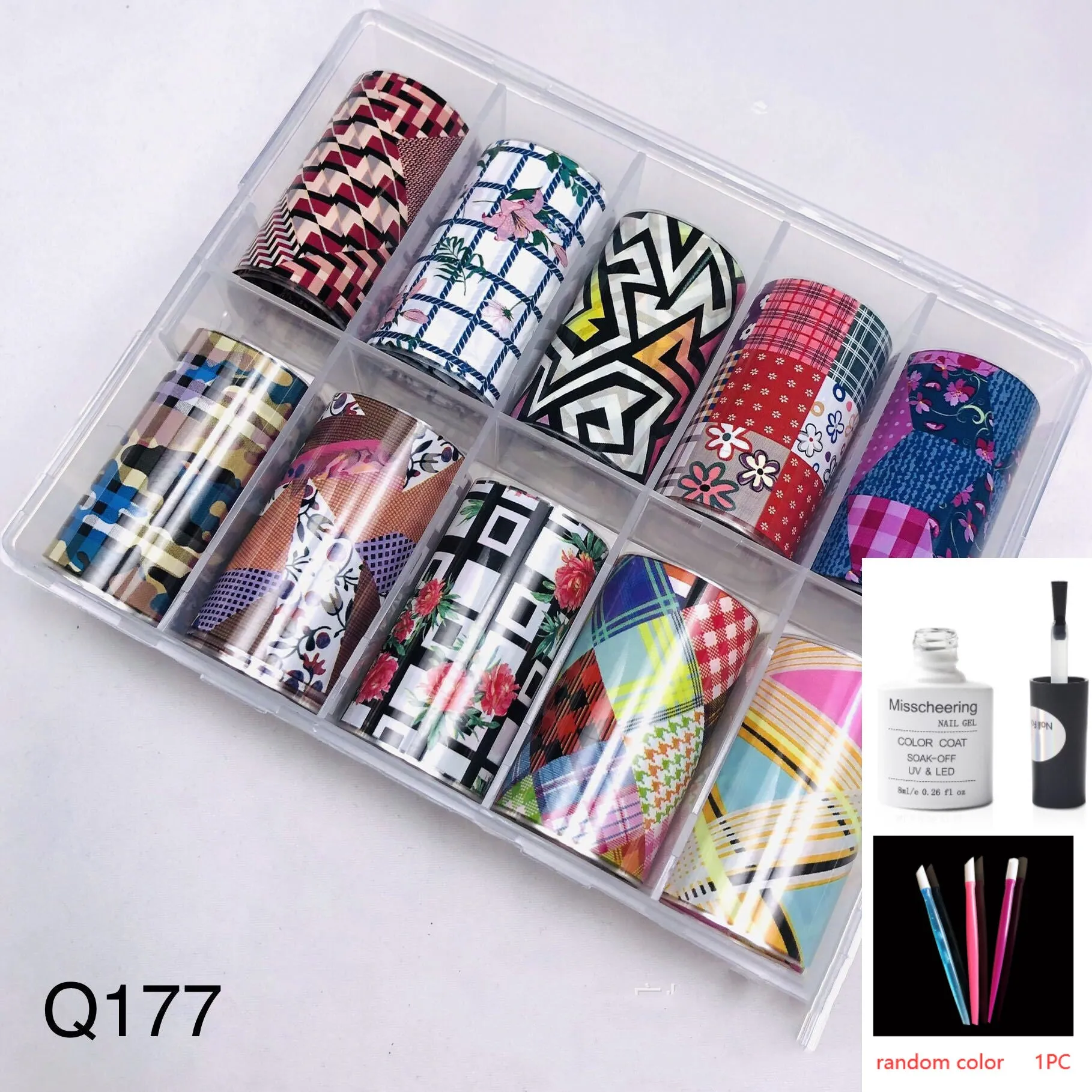 Nail Art Transfer Foils Set Of 12