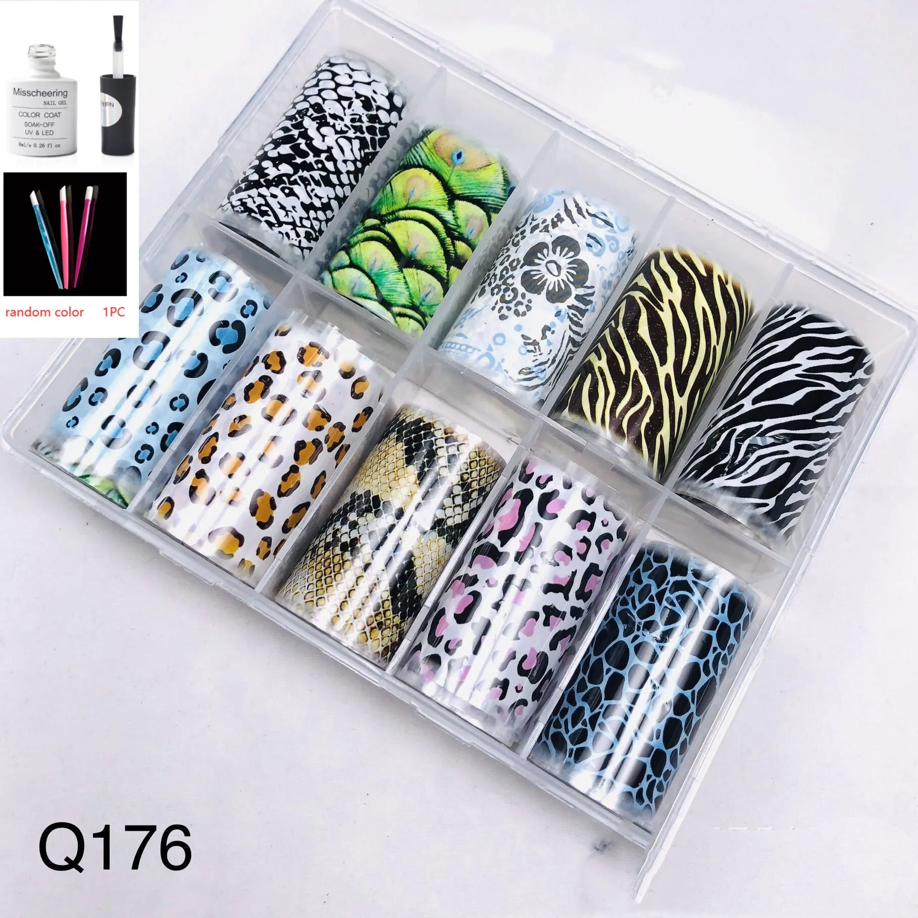 Nail Art Transfer Foils Set Of 12