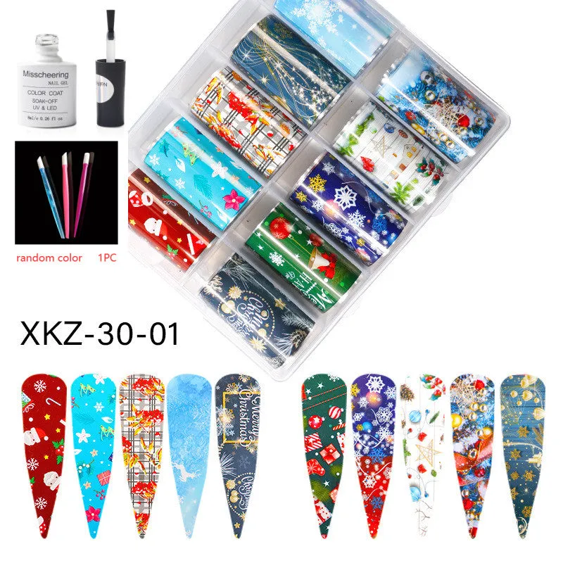 Nail Art Transfer Foils Set Of 12