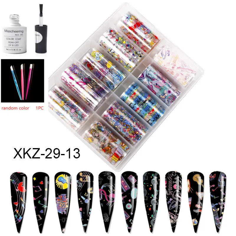 Nail Art Transfer Foils Set Of 12