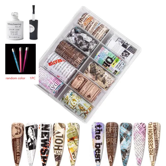 Nail Art Transfer Foils Set Of 12