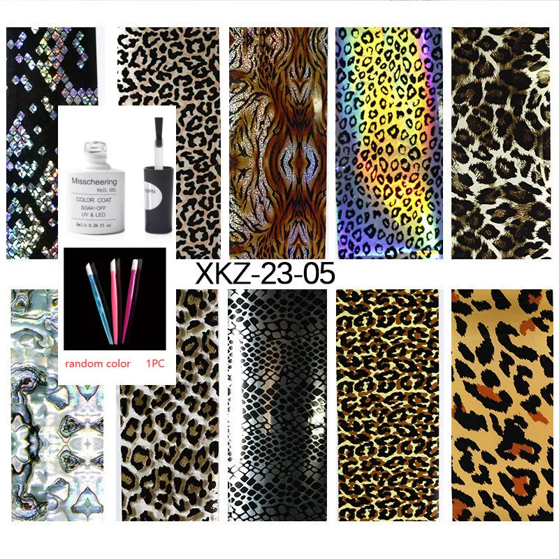 Nail Art Transfer Foils Set Of 12