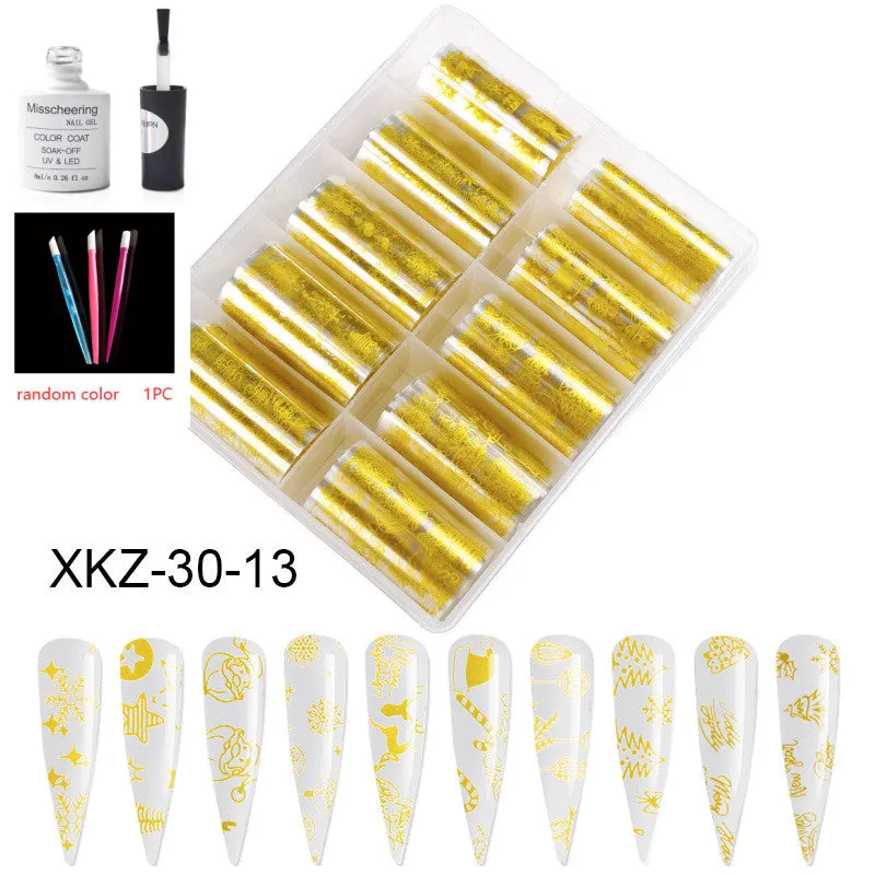 Nail Art Transfer Foils Set Of 12