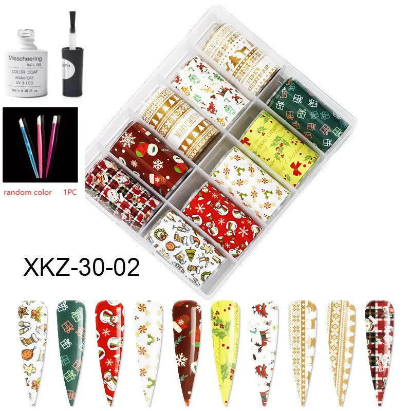 Nail Art Transfer Foils Set Of 12