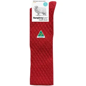 Over the Knee Merino Wool Socks in Red - Aussie Made