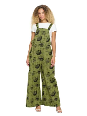 Overall Hippie Mushroom Print