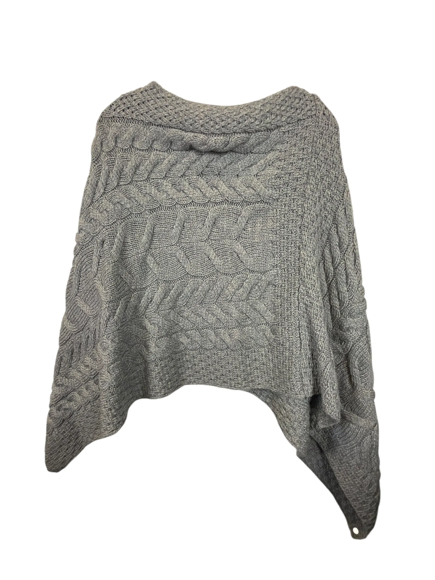 Poncho By Clothes Mentor In Grey, Size: 0