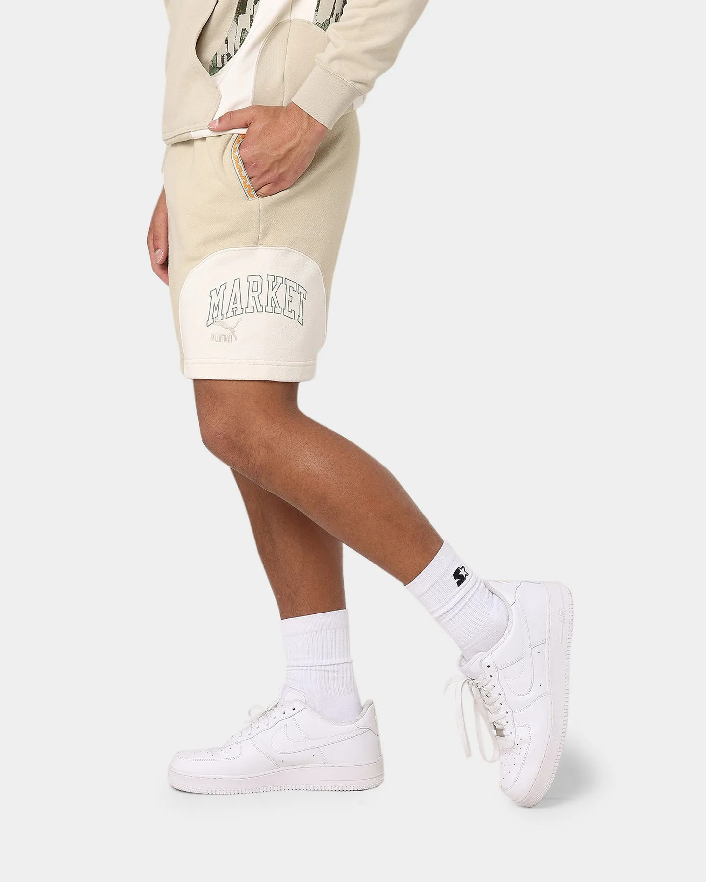 PUMA X MARKET Trek Ready Knit Shorts Putty