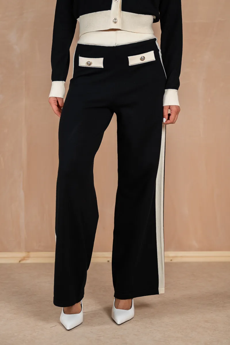 Royal Contrast Trouser - Black