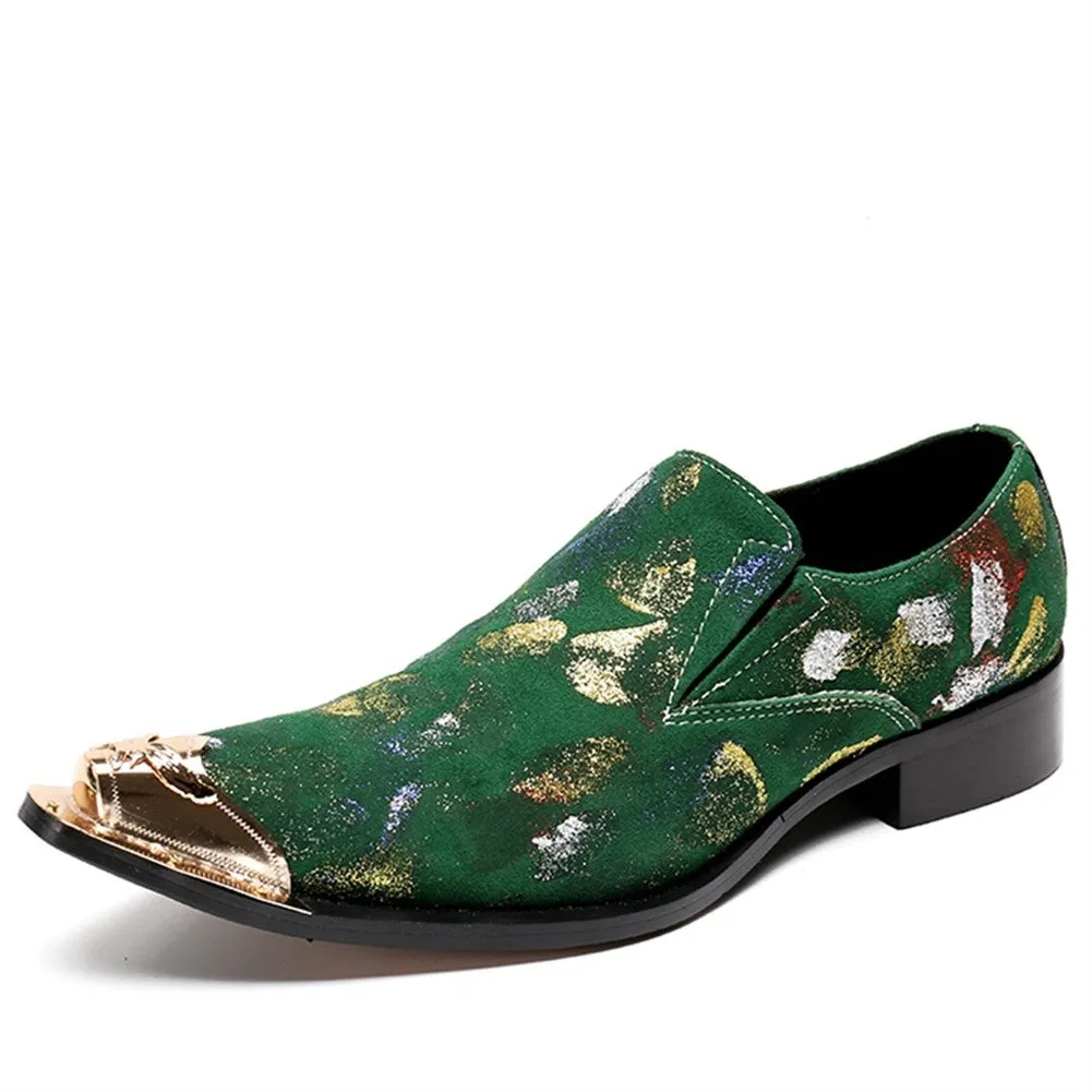 Steel Toe Printed Low Top Slip on Men Oxfords