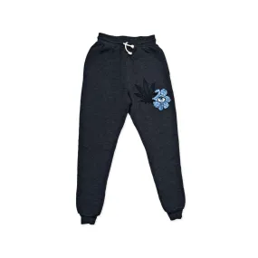 SWEET LEAF FLOWER EYE CHARCOAL SWEATPANTS