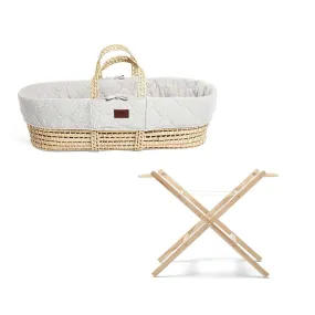 The Little Green Sheep Quilted Moses Basket Bundle