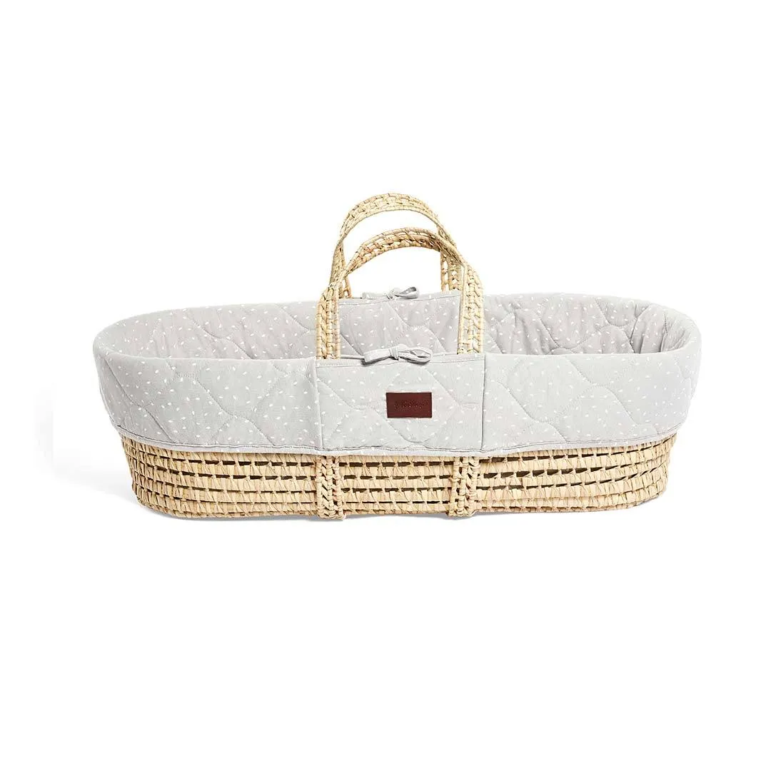 The Little Green Sheep Quilted Moses Basket Bundle