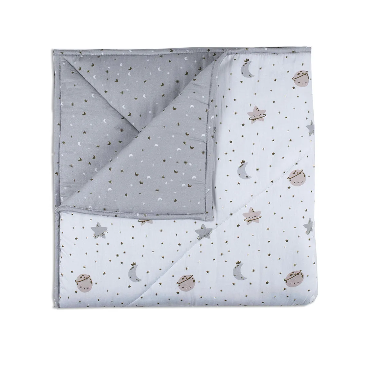 Tiny Snooze  organic quilt- starry nights