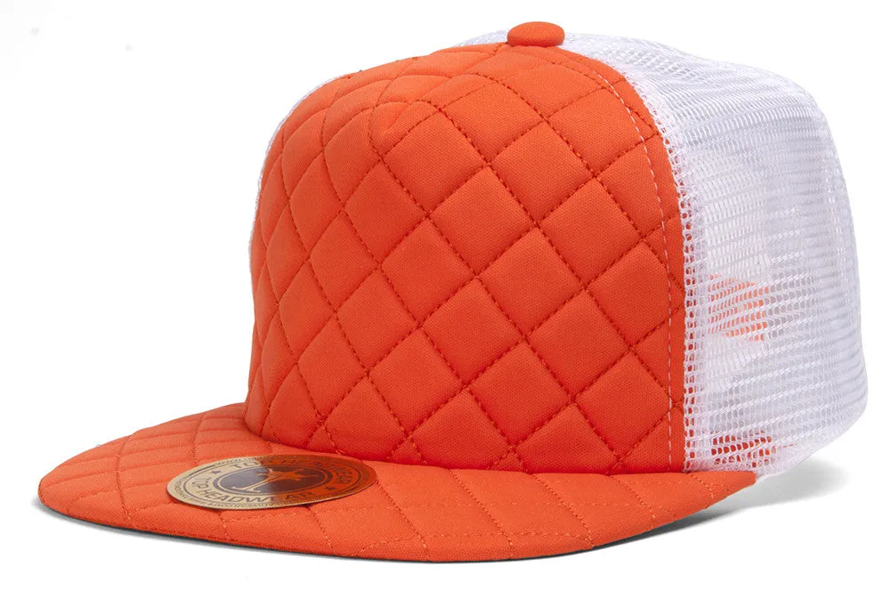 TopHeadwear Quilted Adjustable Trucker Hat